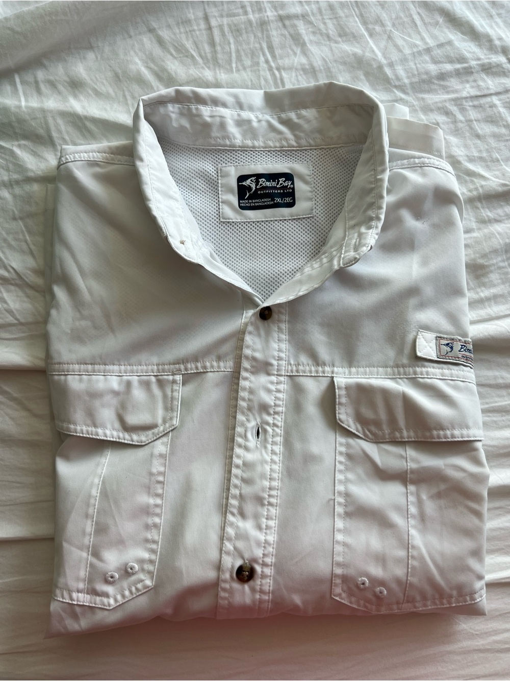 White Bimini Bay Button-Down Shirt